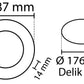 2 pieces slim LED panel cold white /6500K 15W / 1350Lm round recessed (power supply included) 6500K YL10-1500