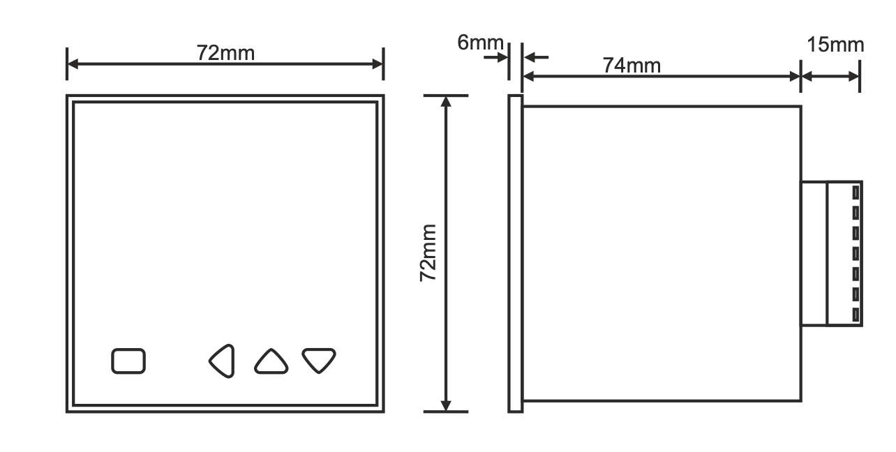Electronic pulse counter / Pulse counter + -