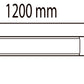 2pcs - 120 cm LED Panel 40W IP20 Cool White / 6500K fixture 3600Lm YL98-1200