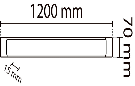 2pcs - 120 cm LED Panel 40W IP20 Cool White / 6500K fixture 3600Lm YL98-1200