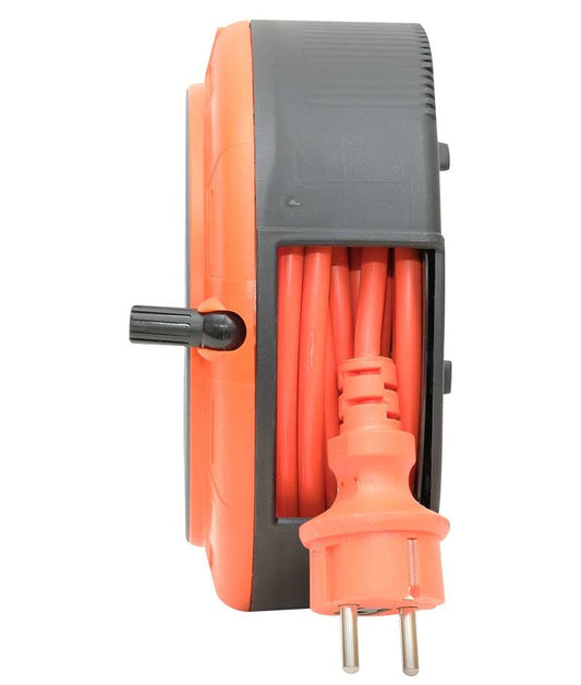 Compact extension cable, with 4 IP20 sockets + USB + thermal fuse + child fuse, 5m cable 3x1mm2, French type (pin), PHE-05310-E-USB