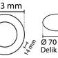 2 pezzi - pannello LED rotondo 3W / 270Lm bianco circolare da incasso (alimentatore incluso) 4000K YL10-0307