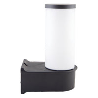 Lampada da parete per esterni da giardino, E27 25cm plastica nera