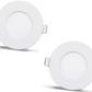 2 pieces - round LED panel 3W / 270Lm warm white circular recessed (power supply included) 3200K YL10-0301