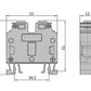 ONKA 16mm2 Connector for screw rail terminal block terminal for 2-wire DIN rail gray, 1010052