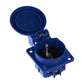 Hermetic socket 2P+Z, 230/220v, with grounding, IP44, with cover, blue, 250V French