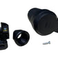 Black rubber sealed socket IP54 with door 2P+Z 16A 250V SCHUKO RDP-F Bylion