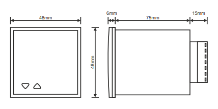 Cyclic timer + ON-DELAY relay LED display for panel/door mounting