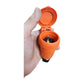 Orange rubber waterproof socket IP54 with flap 16A 250V French type (Pin) RDP-O-E Bylion