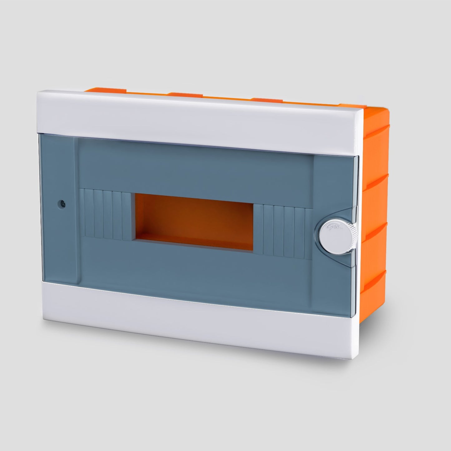 ARS Modular switchboard 12 MOD (12 fuses), recessed electrical cabinet in plastic, transparent door IP40, 341219
