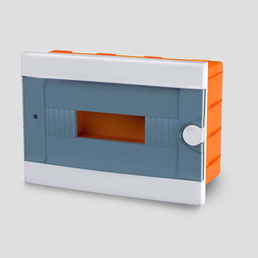 ARS Modular switchboard 12 MOD (12 fuses), recessed electrical cabinet in plastic, transparent door IP40, 341219