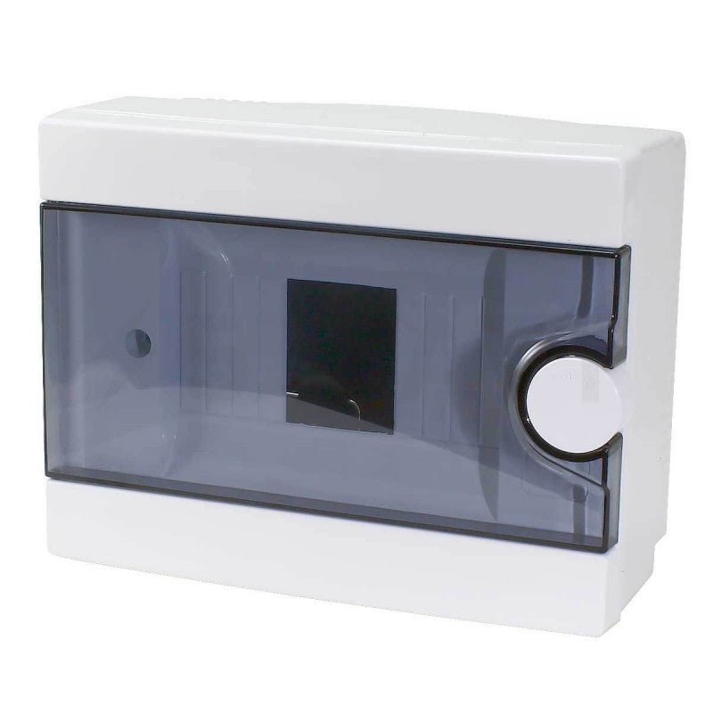 ARS Modular switchboard 12 MOD (12 fuses), wall electrical cabinet, plastic, transparent door IP40, 341218