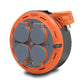 IP44 Extension cable on reels for compact boxes, 5 m cable with 4 sockets + thermal/child fuse, 3x1mm2, SCHUKO type grounding, PHP-05310-F