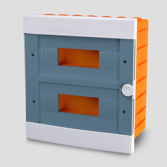 ARS Modular switchboard 24 MOD (24 fuses), built-in plastic electrical cabinet, transparent door IP40, 341208