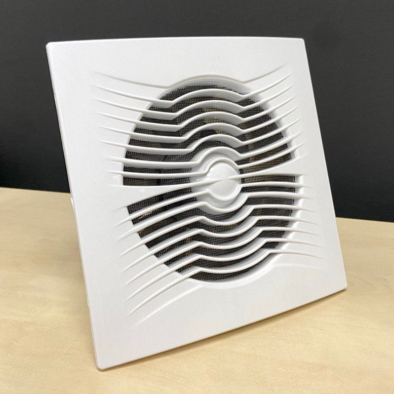 ARS-White axial wall fan for bathroom / WC white with silent grille 100 mm, 90 m3/h, 340041