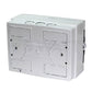 ARS Modular switchboard 12 MOD (12 fuses), wall electrical cabinet, plastic, transparent door IP40, 341218