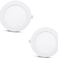 2 pieces - white SLIM LED panel 9W / 810 Lumen circular recessed (power supply included) 4000K YL10-0907