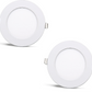 2 pieces - Round LED panel 6W / 540Lm cold white circular recessed (power supply included) 6500K YL10-0600