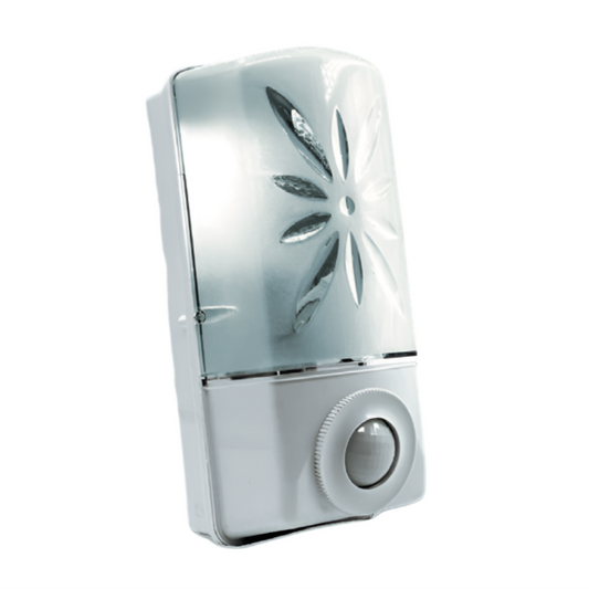 ARS Daystar IP20 - white E27 wall lamp with motion sensor / PIR sensor, for indoor installation, 341327