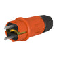 Orange rubber plug IP54, for cable, double mass, 2P+Z, REF-O, 16 ampere 250 volt, manufacturer Bylion