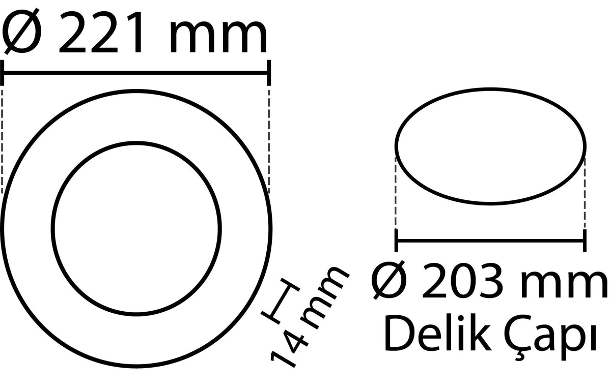 2 pieces - SLIM LED Panel cold white /6500K 18W / 1620Lm round recessed (power supply included) 6500K YL10-1800