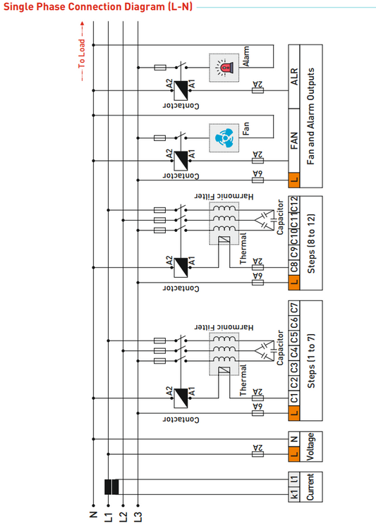 12-level reactive power regulator with LED screen