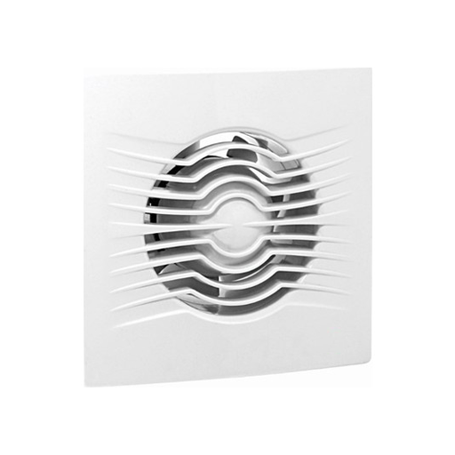 ARS-White axial wall fan for bathroom / WC white with silent grille 100 mm, 90 m3/h, 340041