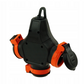 Rubber hub type T Schuko with 3 sockets 3WHS-F